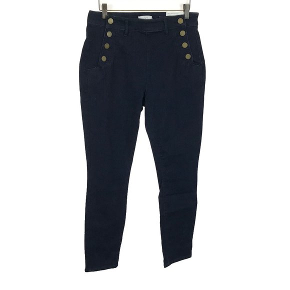 NWT Womens Size 8 8x30 Ann Taylor Loft Outlet Blue High Rise Skinny Curvy Jeans - Picture 1 of 4